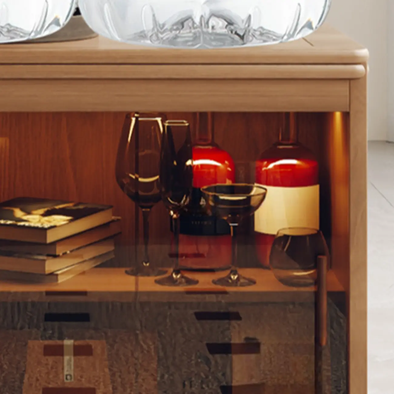 Modern Folding Table Top Wood Mobile Side Table with Wheels Image - 13 | homeyfad