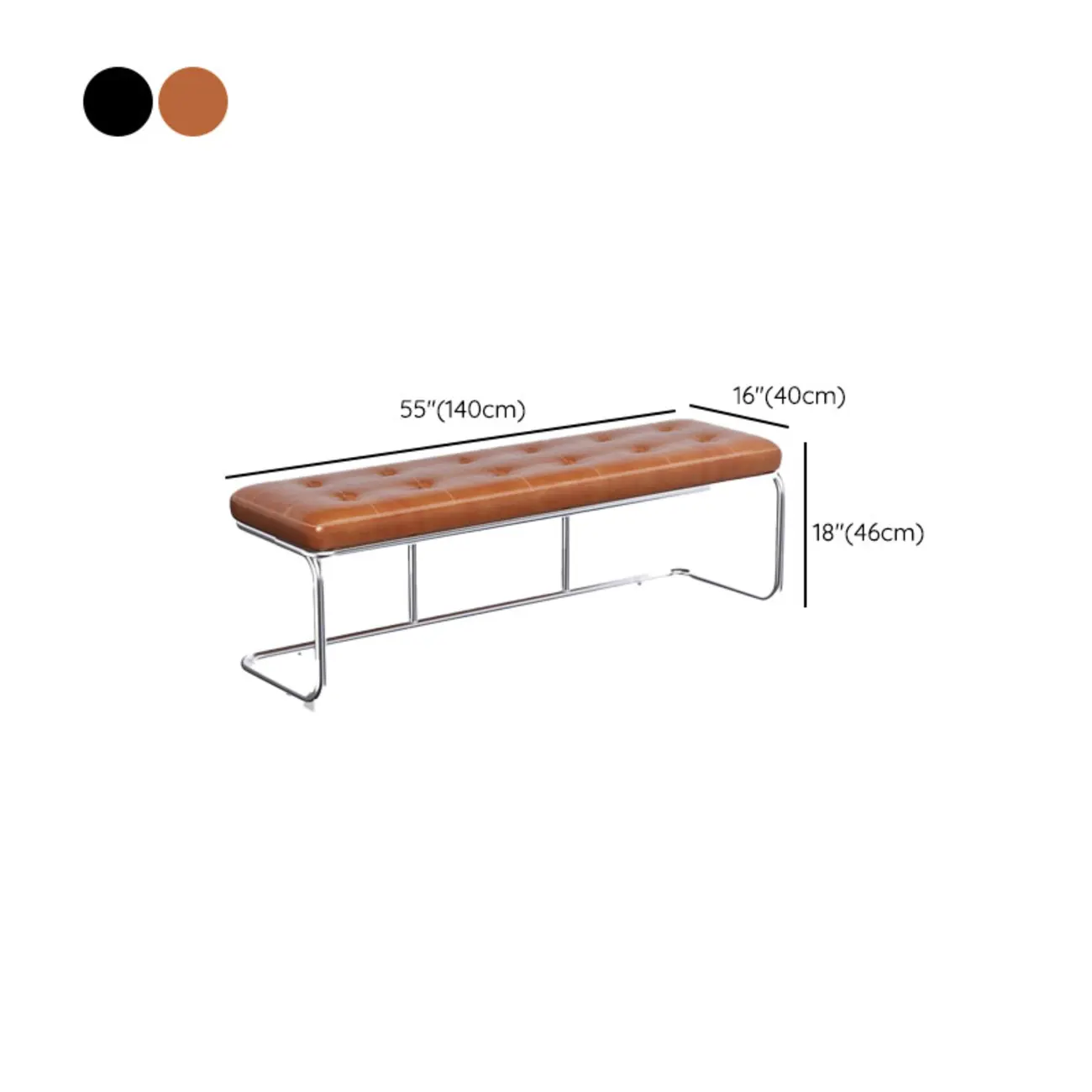 Modern Leather Rectangular Upholstered Bedroom Bench Image - 13 | homeyfad