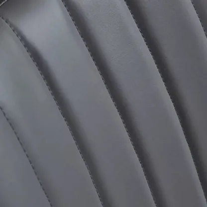 Minimalist Low Back Trufted Leather Upholstered Dining Chair Image - 7