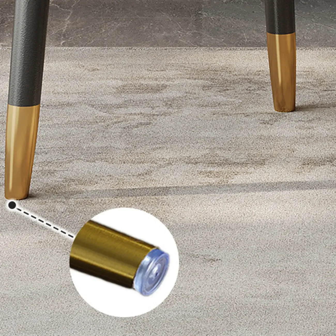 Modern Glam Leather Upholstered Dining Chair Image - 7