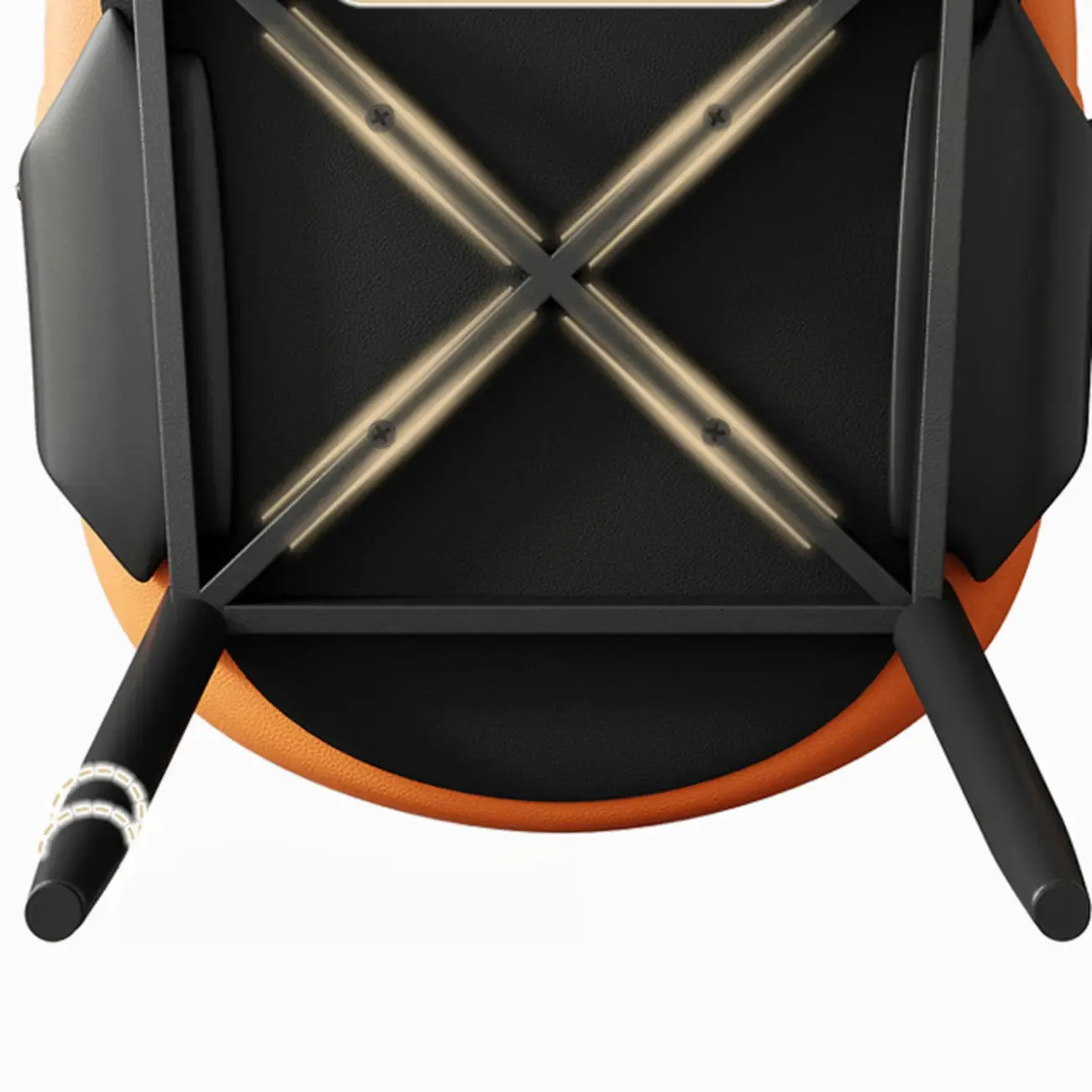 Modern Glam Leather Upholstered Dining Chair Image - 8