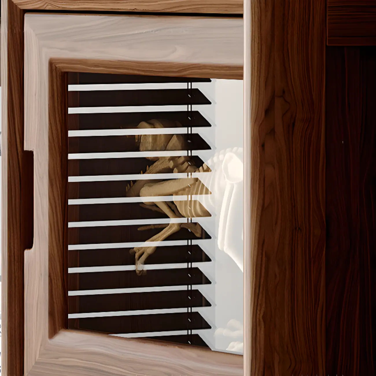 Black Walnut Open Back Wooden Vertical Display Bookshelf Image - 10 | homeyfad