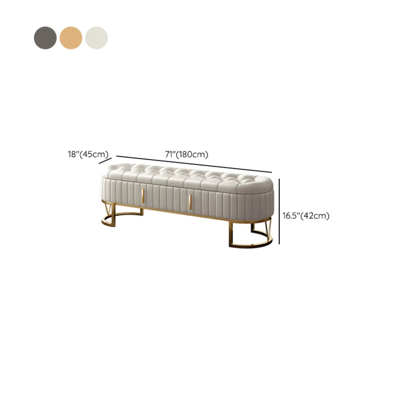 Cushioned Glam Upholstered Bedroom Bench With Drawers Image - 12 | homeyfad