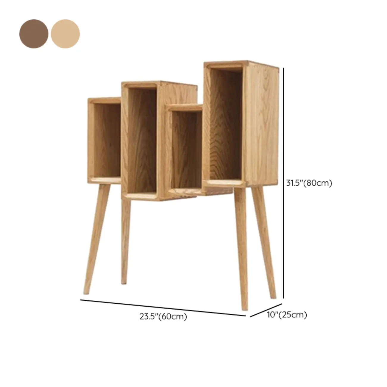 elegant Wood small freestanding Bookcase Closed Back #size | homeyfad