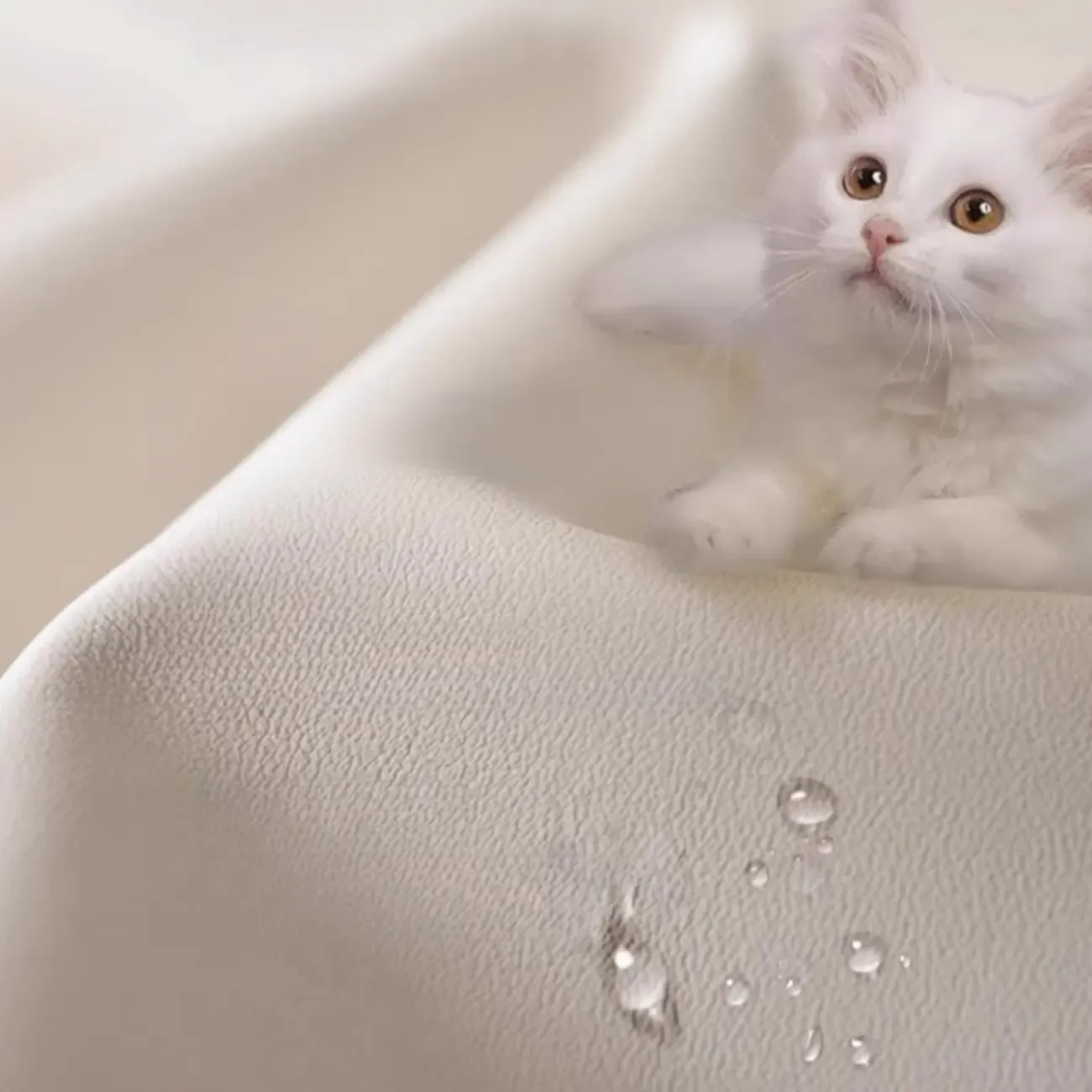 White Faux Leather Wood Upholstered Bedroom Bench Image - 6