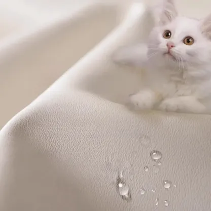 White Faux Leather Wood Upholstered Bedroom Bench Image - 6