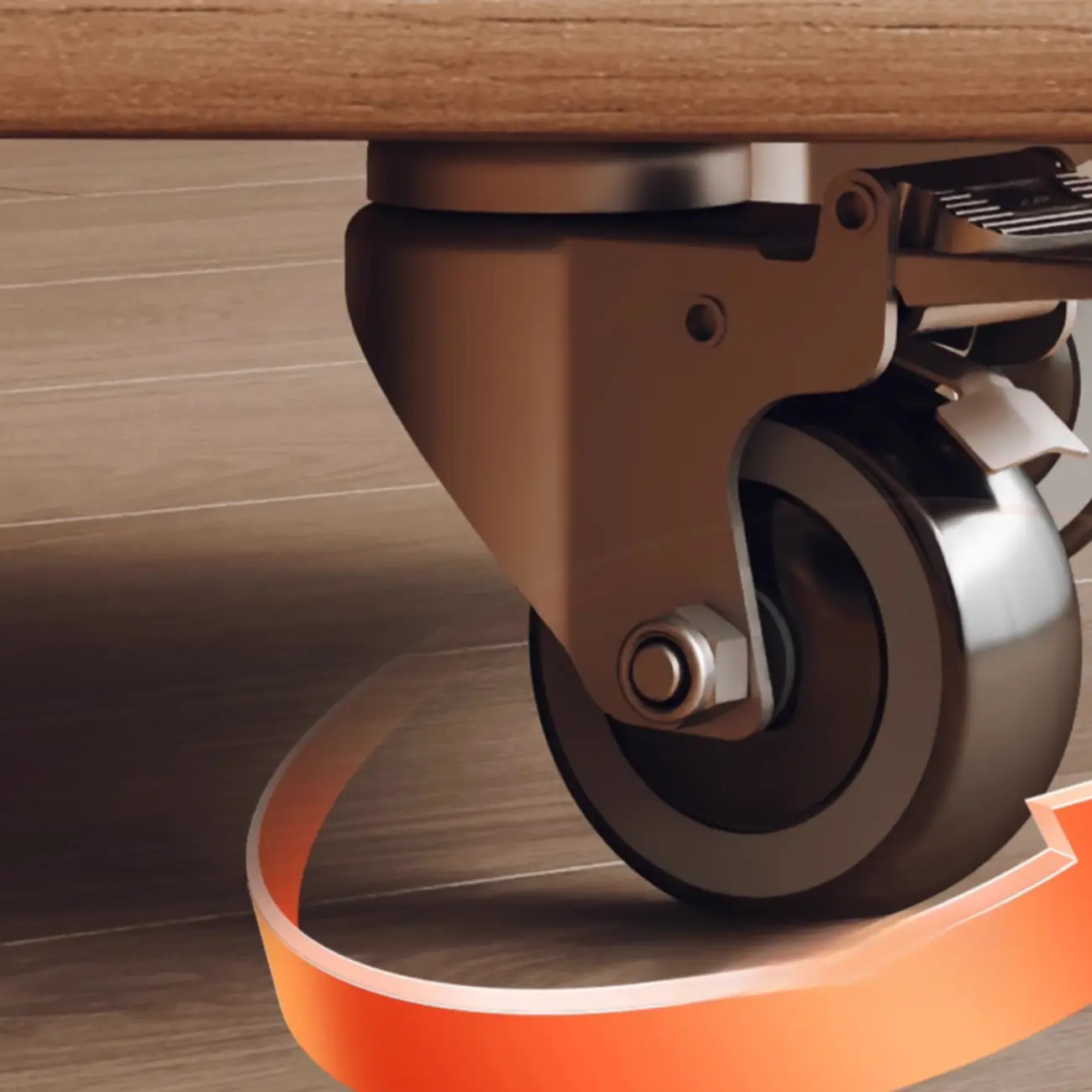 Natural Foldable Top Wood Storage Mobile Side Table Image - 5 | homeyfad