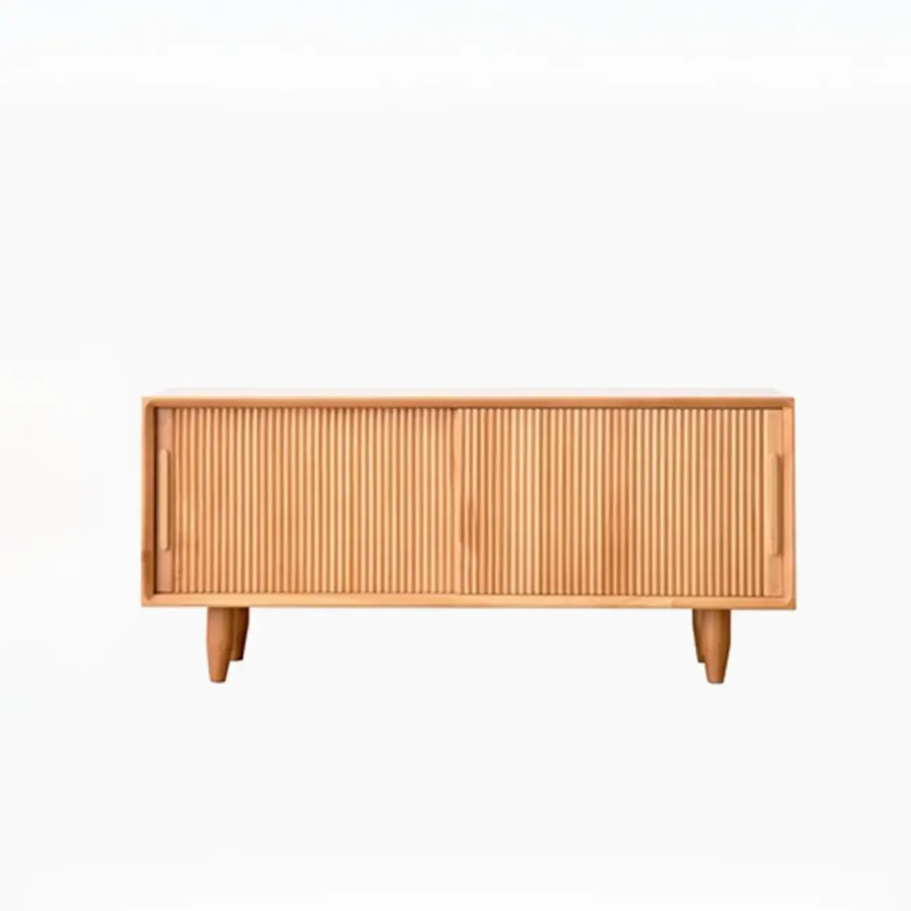 Modern Solid Wood 2 Tier Shoe Storage Bench Image - 3