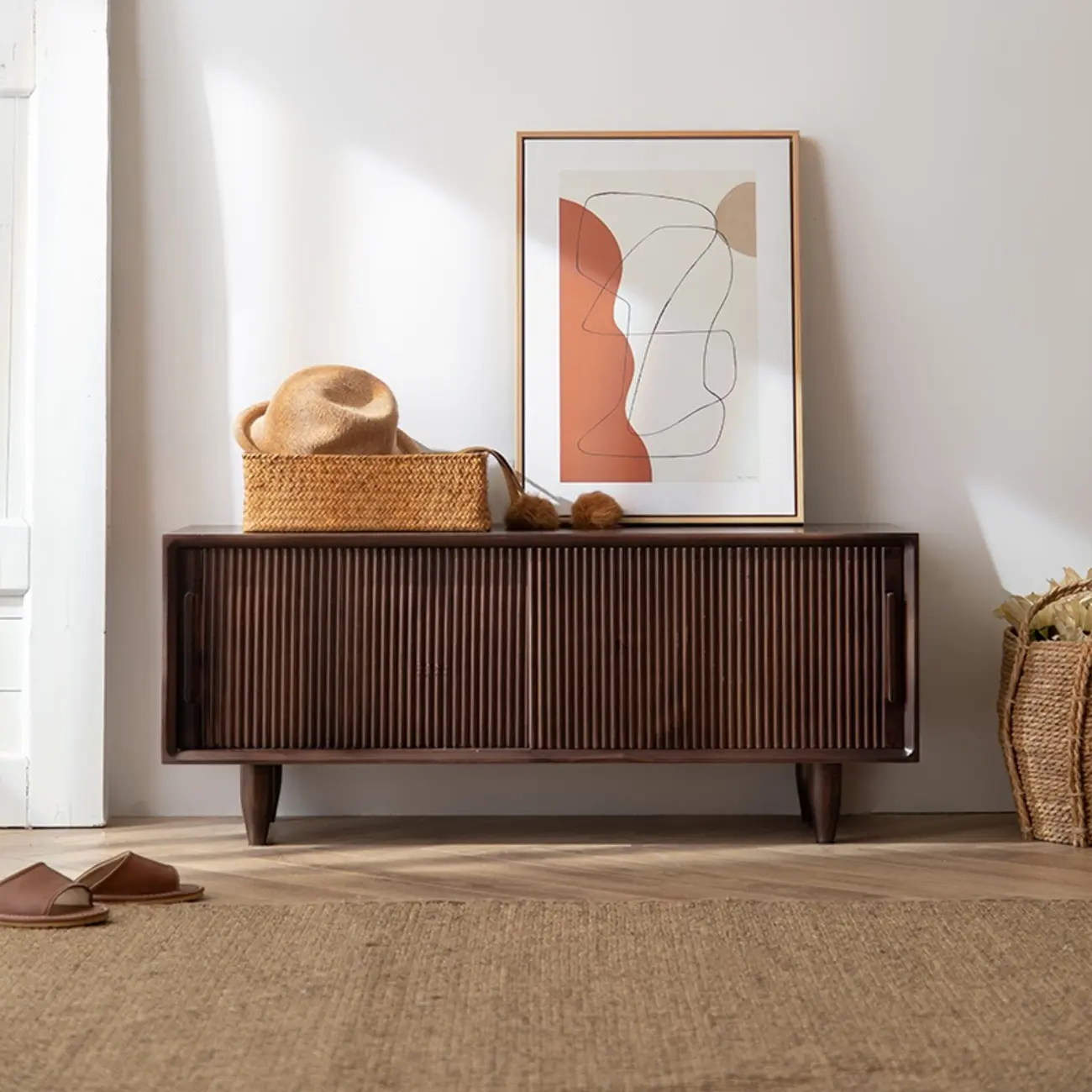 Modern Solid Wood 2 Tier Shoe Storage Bench Image - 4 | homeyfad