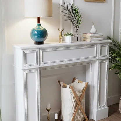 Traditional Vintage Wood Console Table In Warm Brown Image - 4