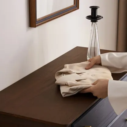 Elegant Black Traditional Wooden Lingerie Chest with Legs Image - 14