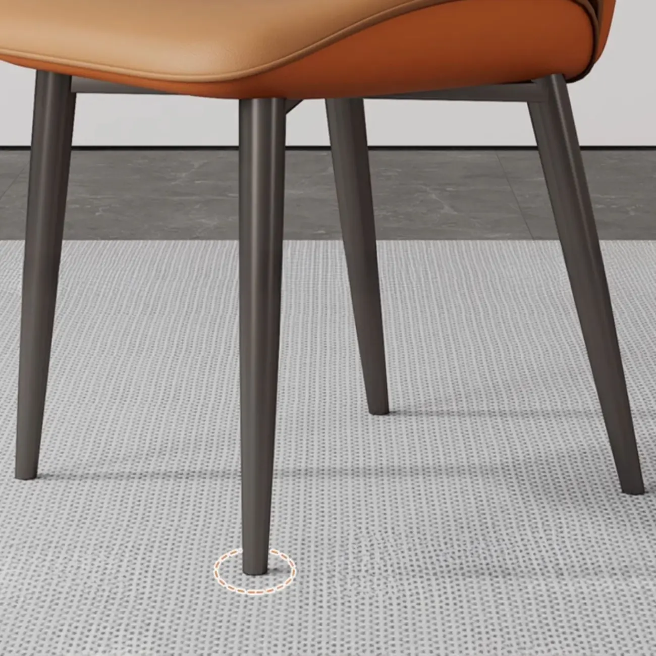 Modern Upholstered Faux Leather Armless Dining Chair Image - 8 | homeyfad