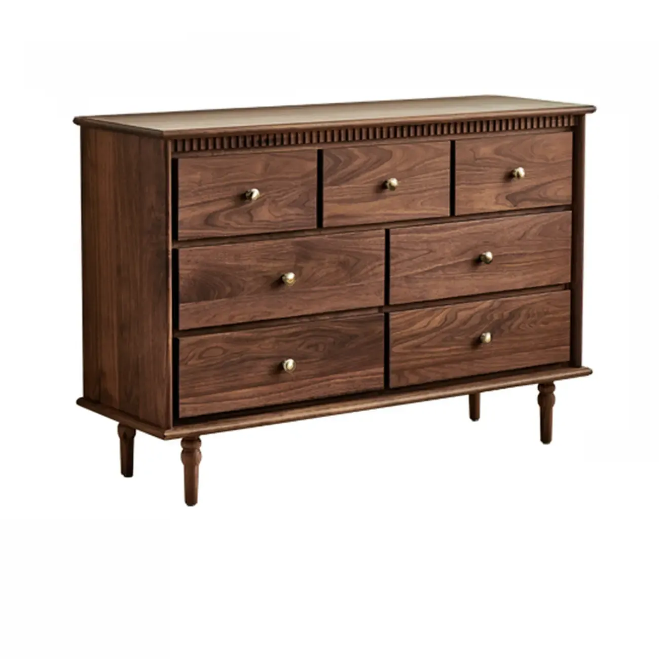 Modern Walnut Wood Modern Buffet Sideboard Storage Image - 3