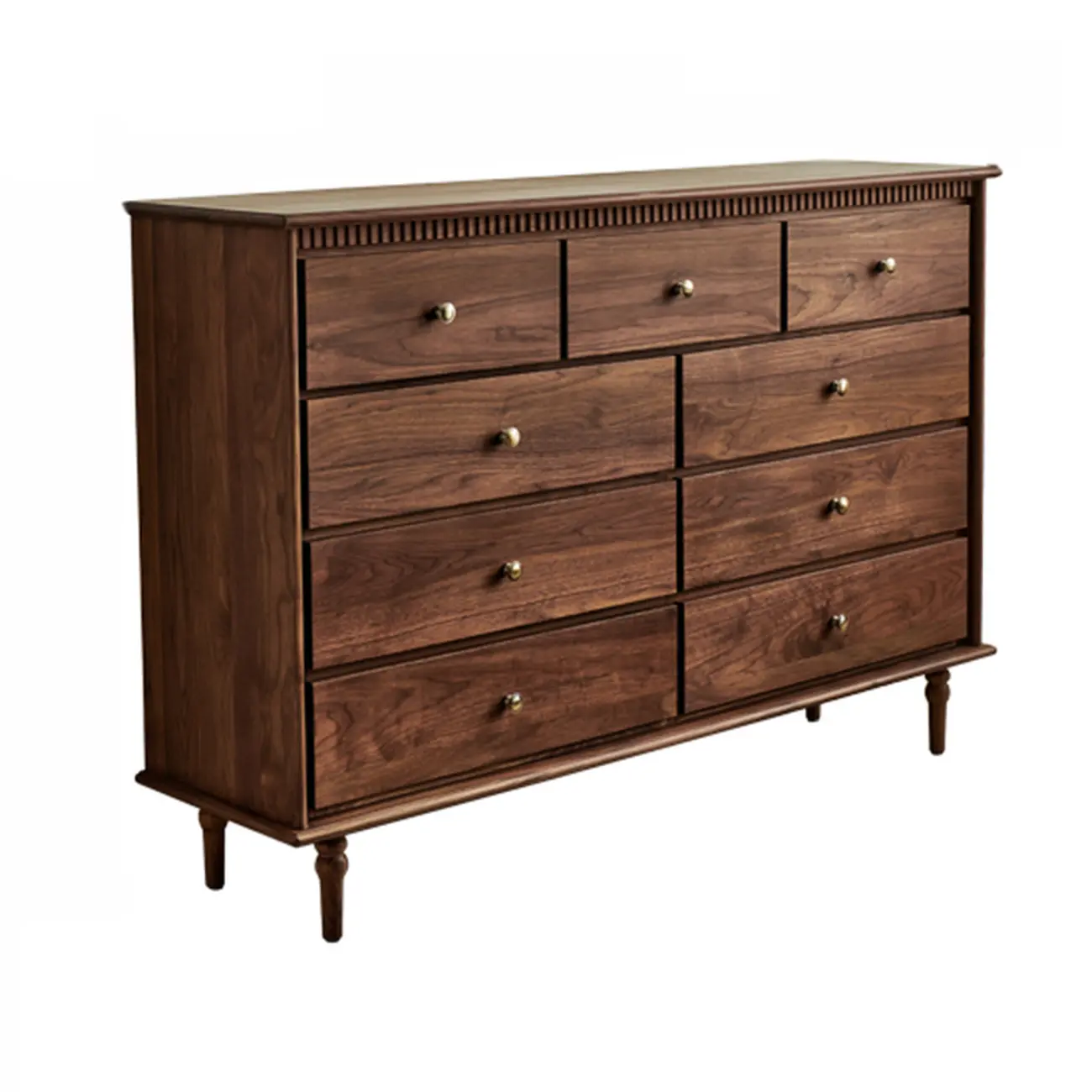Modern Walnut Wood Modern Buffet Sideboard Storage Image - 5 | homeyfad