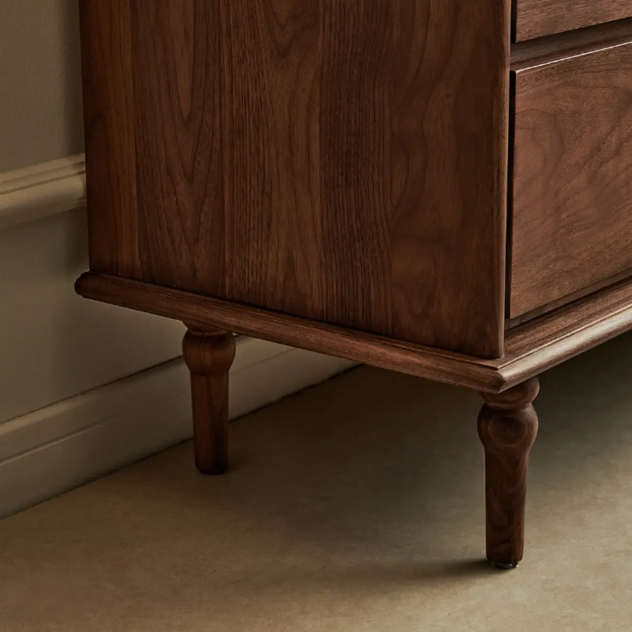 Modern Walnut Wood Modern Buffet Sideboard Storage Image - 11