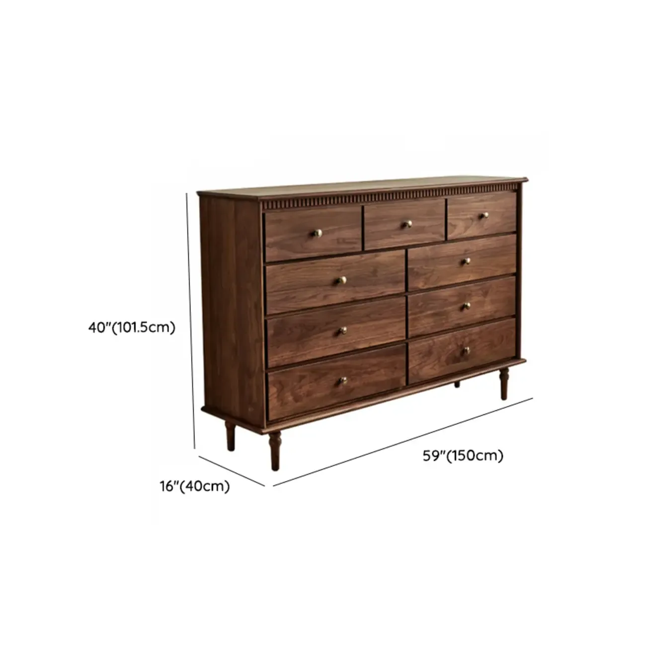Modern Walnut Wood Modern Buffet Sideboard Storage Image - 14