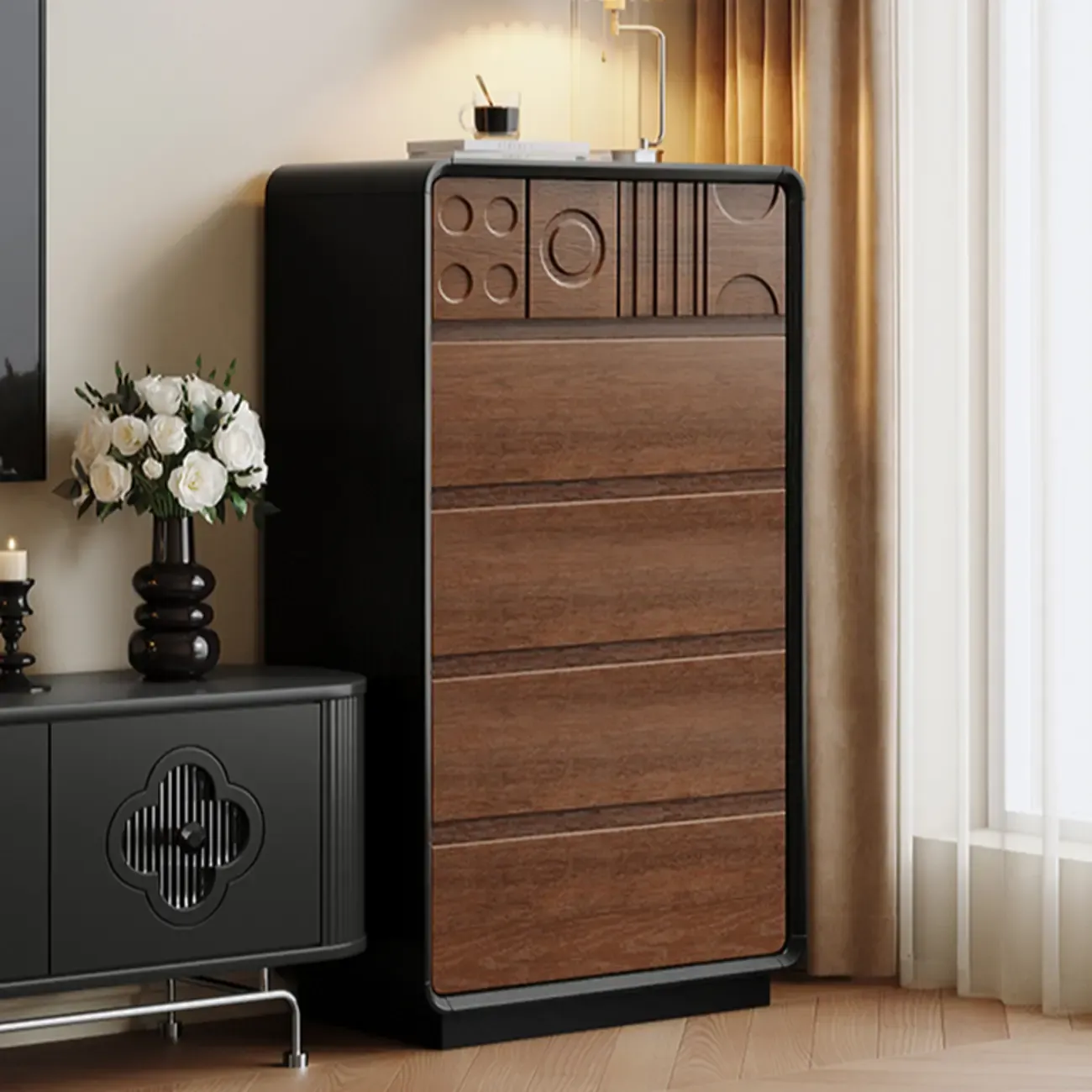 Modern Wood Buffet with Ample Storage Image - 1