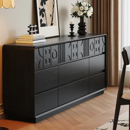 Modern Wood Buffet with Ample Storage Image - 4