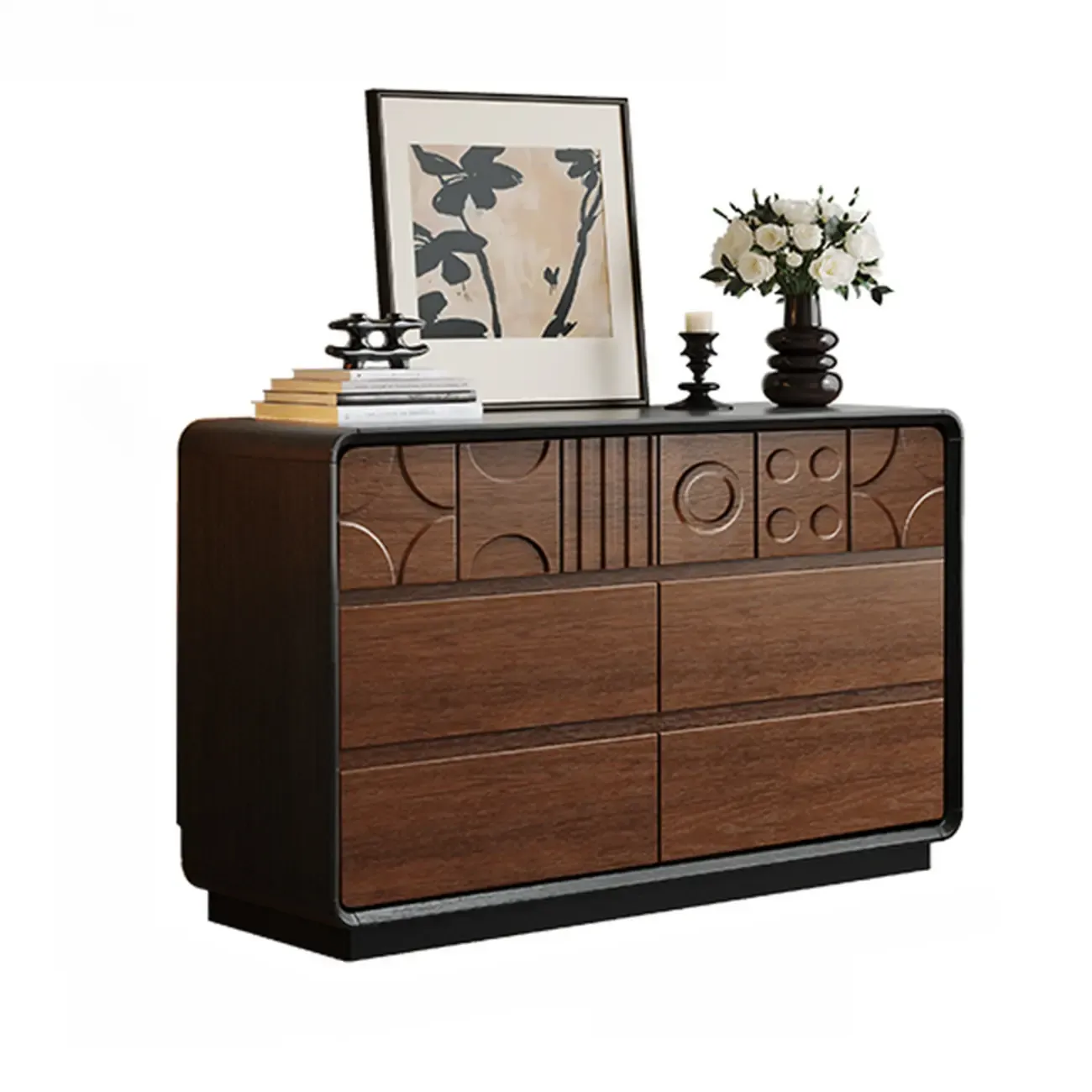 Modern Wood Buffet with Ample Storage Image - 9