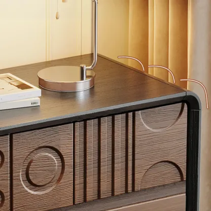 Modern Wood Buffet with Ample Storage Image - 10