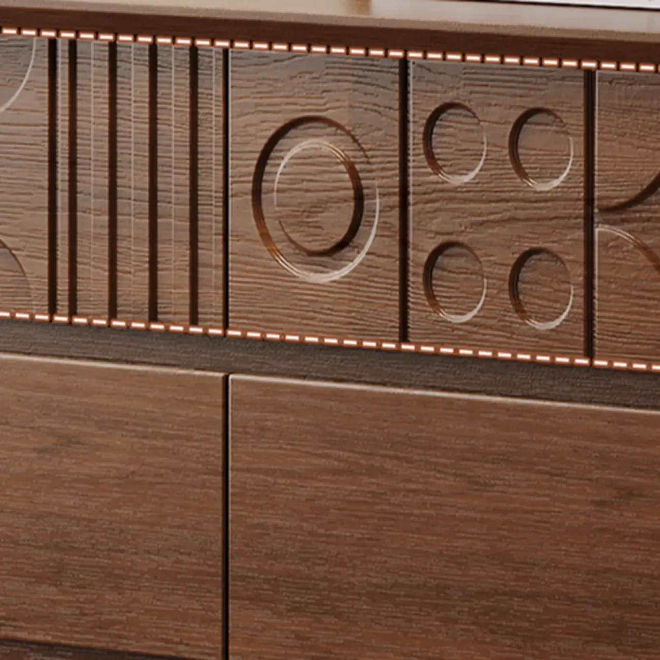 Modern Wood Buffet with Ample Storage Image - 12