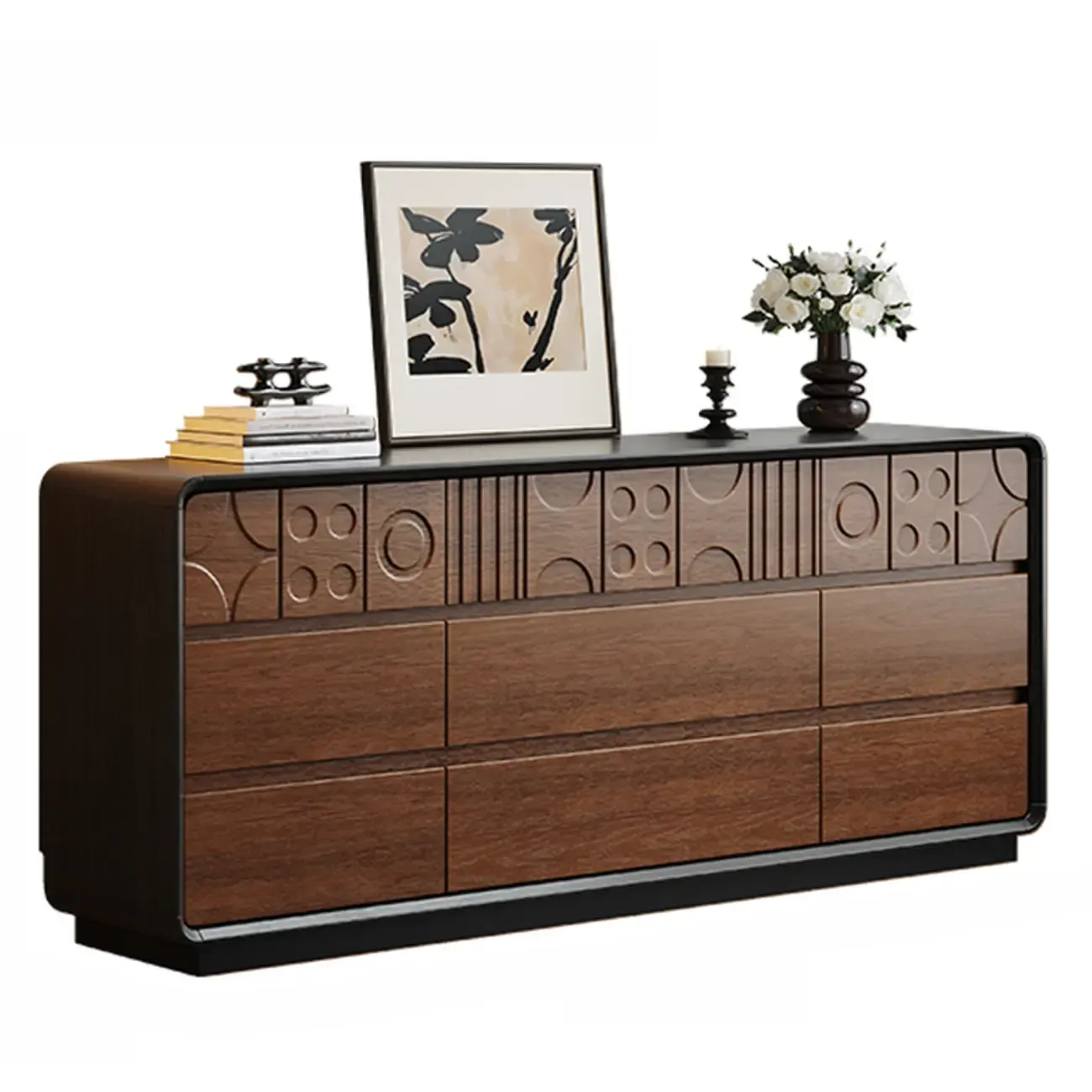 Modern Wood Buffet with Ample Storage Image - 18