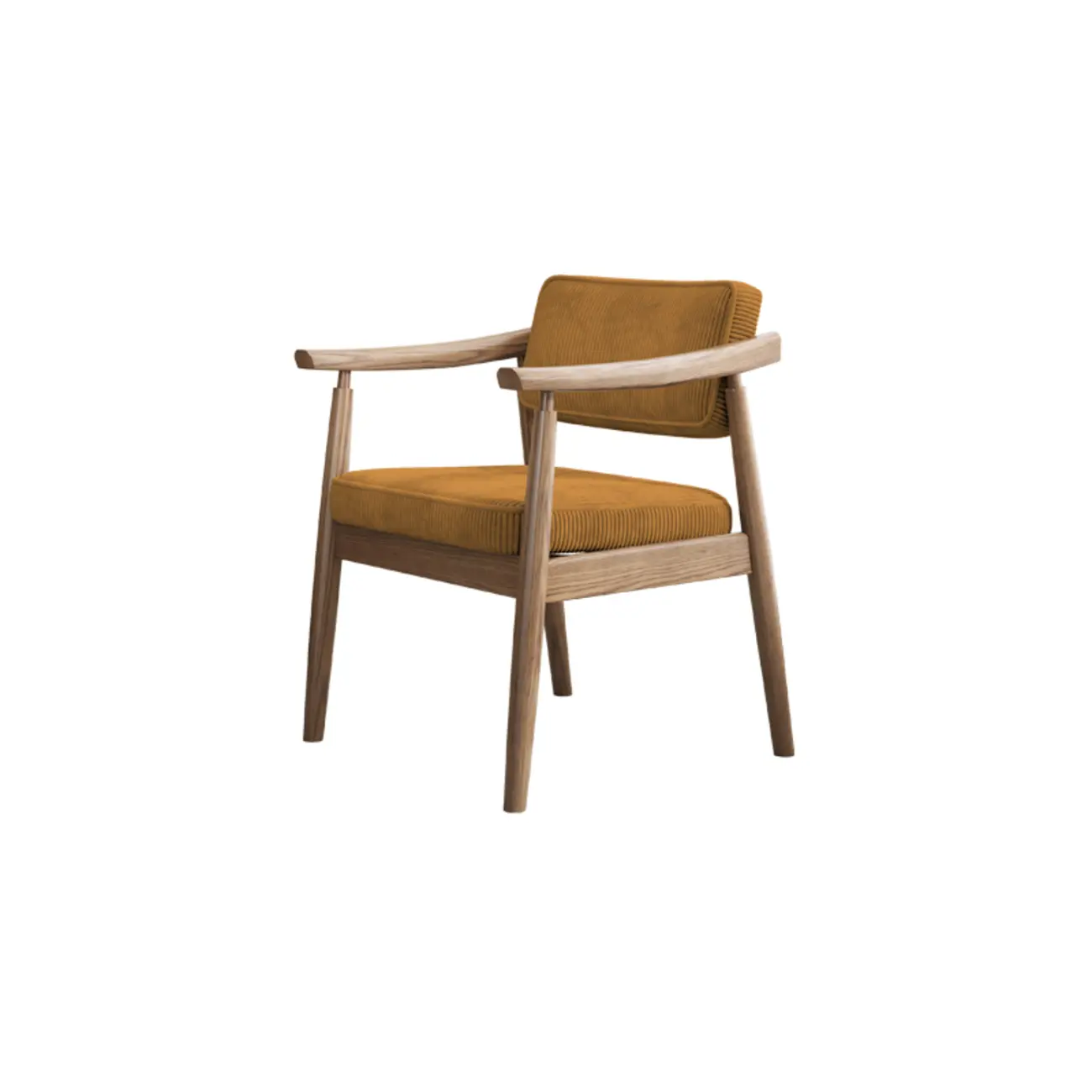 Scandinavian Modern Solid Wood Upholstered Dining Chair Image - 8 | homeyfad