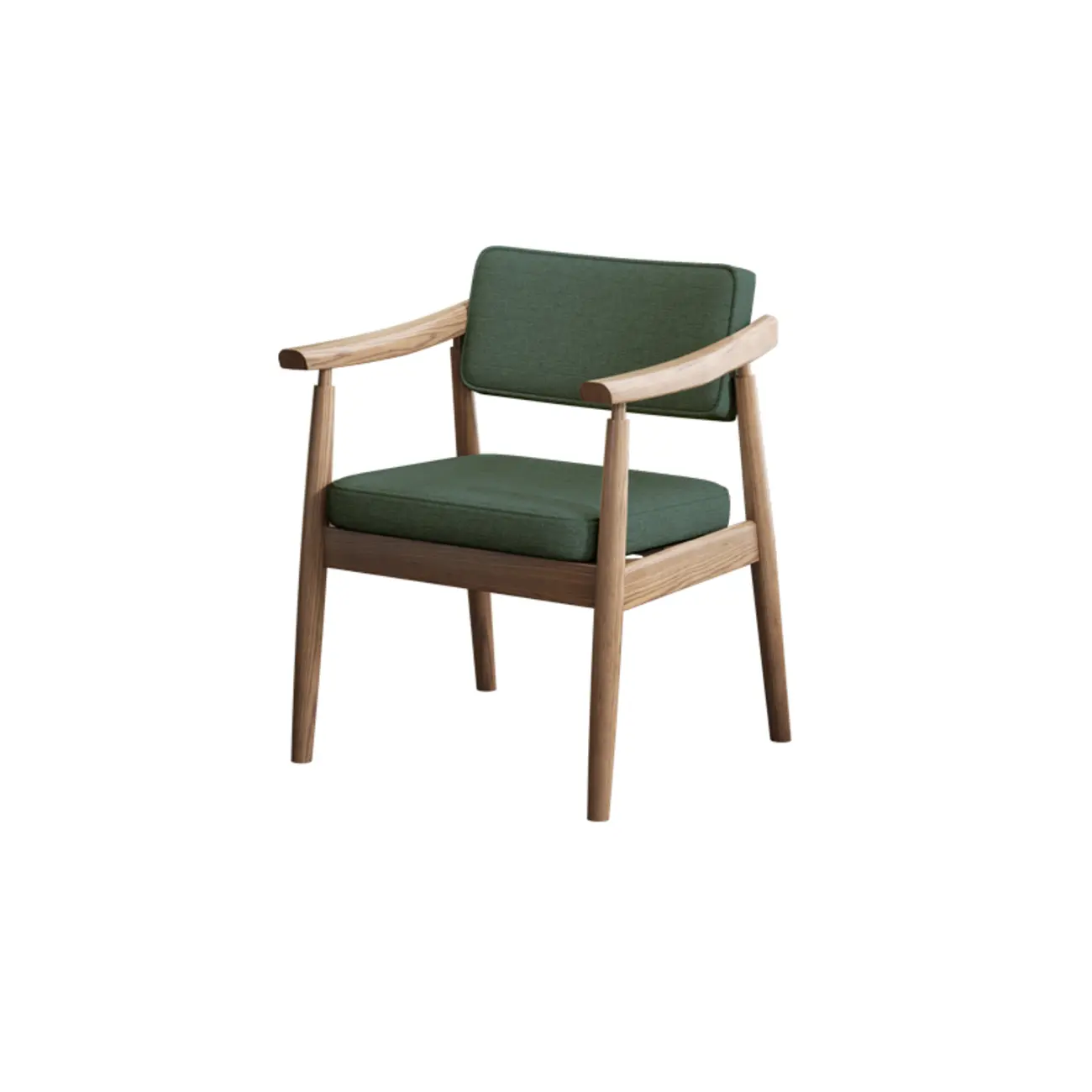 Scandinavian Modern Solid Wood Upholstered Dining Chair Image - 9 | homeyfad