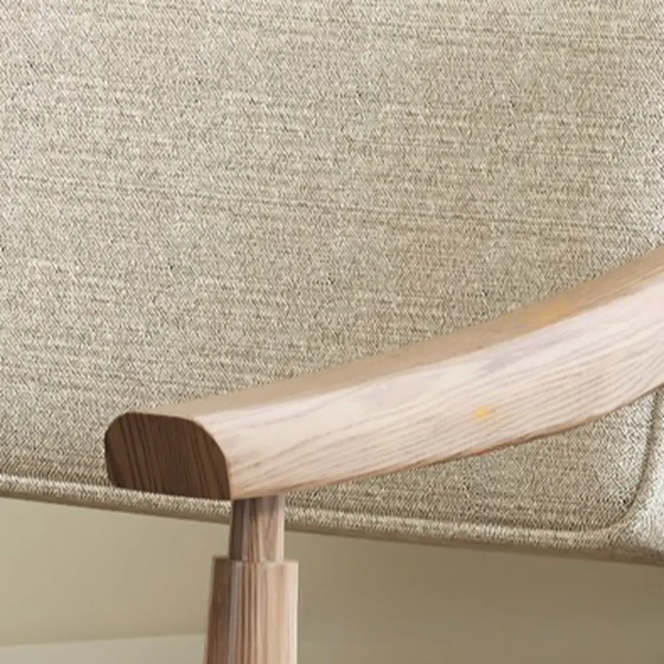 Scandinavian Modern Solid Wood Upholstered Dining Chair Image - 4