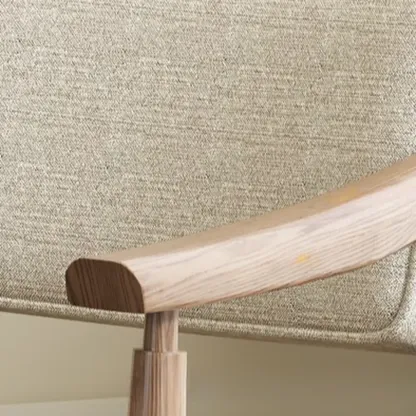 Scandinavian Modern Solid Wood Upholstered Dining Chair Image - 4