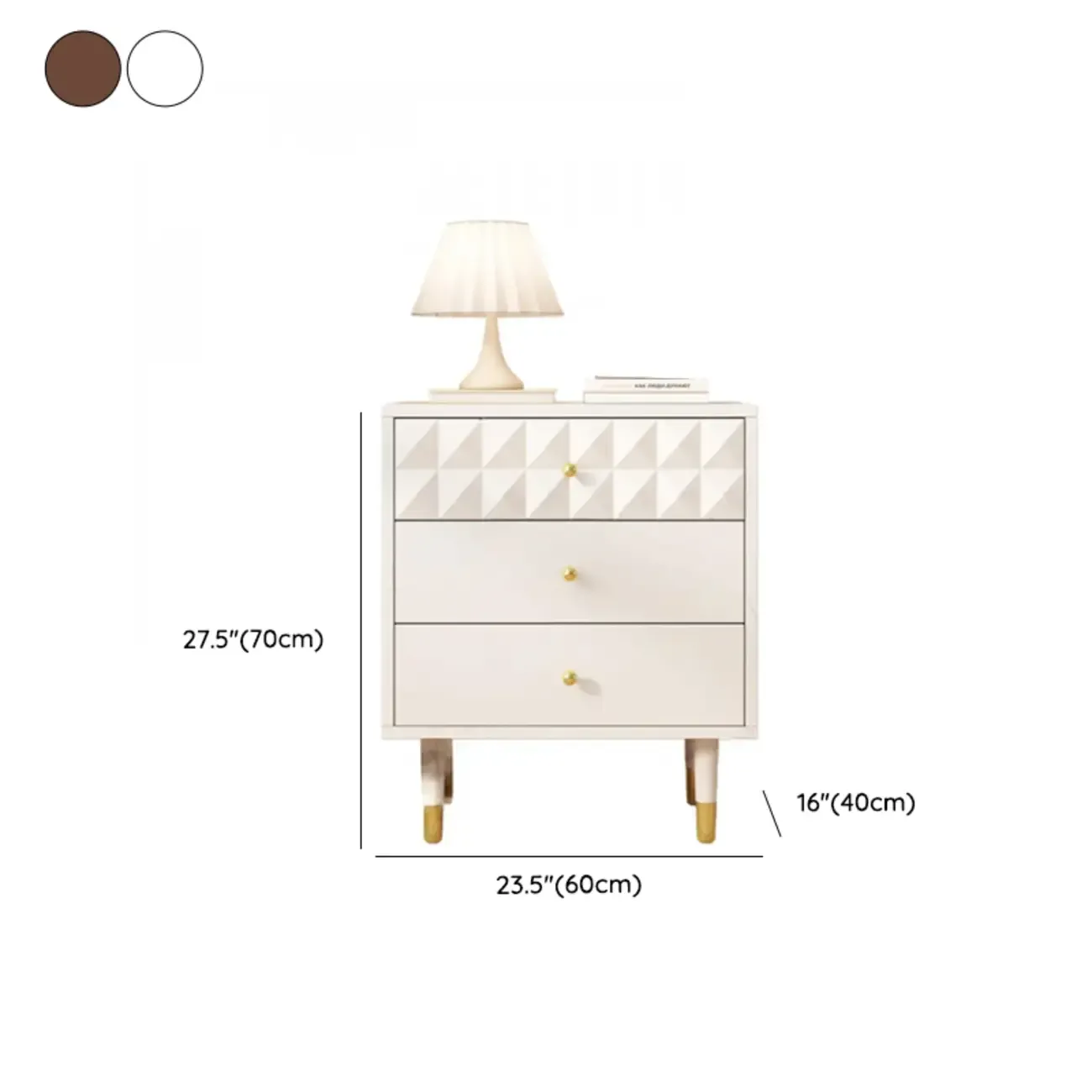 Contemporary Brown Wooden Freestanding Bachelor Chest #size