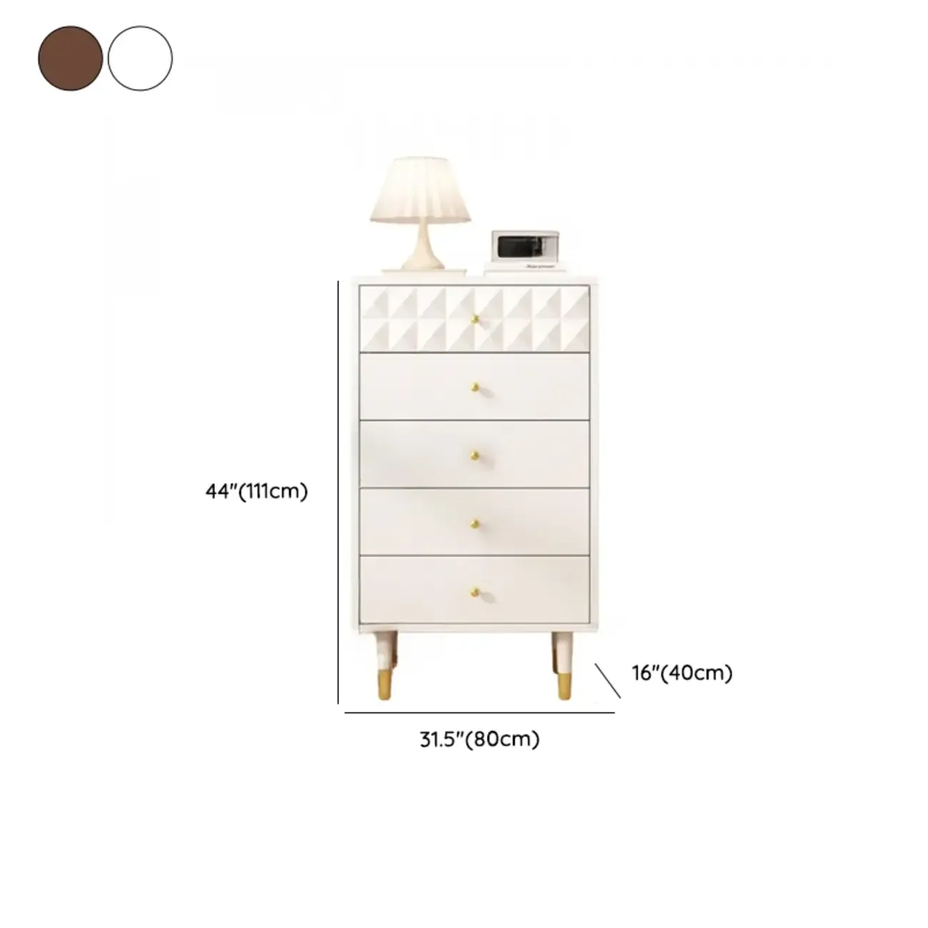 Contemporary Brown Wooden Freestanding Bachelor Chest Image - 15