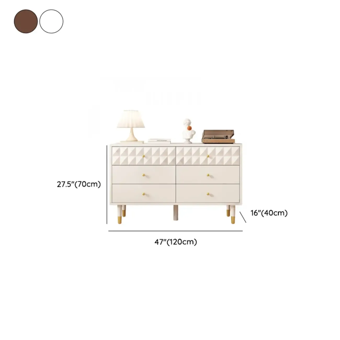 Contemporary Brown Wooden Freestanding Bachelor Chest Image - 17