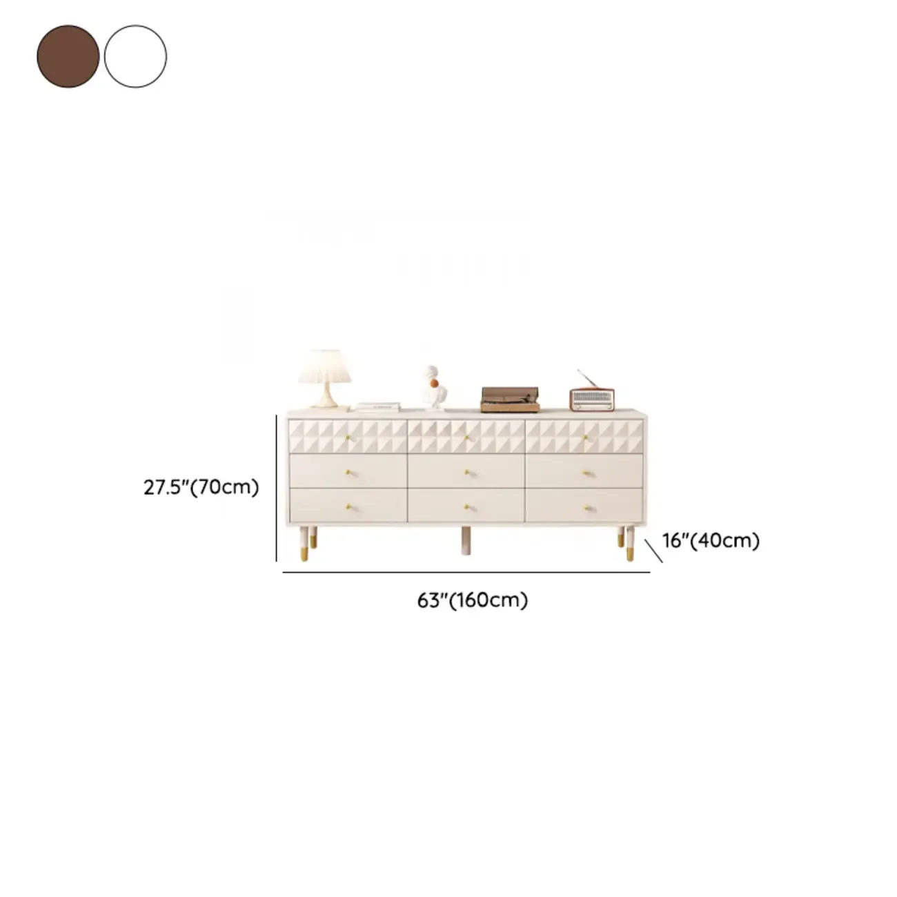 Contemporary Brown Wooden Freestanding Bachelor Chest Image - 19