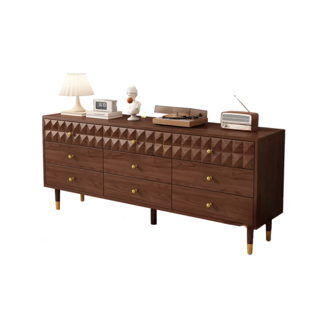 Contemporary Brown Wooden Freestanding Bachelor Chest Image - 7 | homeyfad