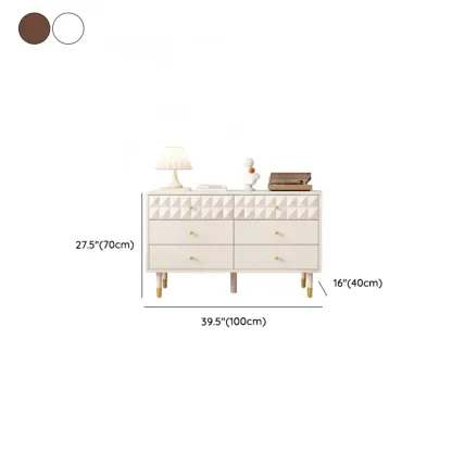 Contemporary Brown Wooden Freestanding Bachelor Chest Image - 16