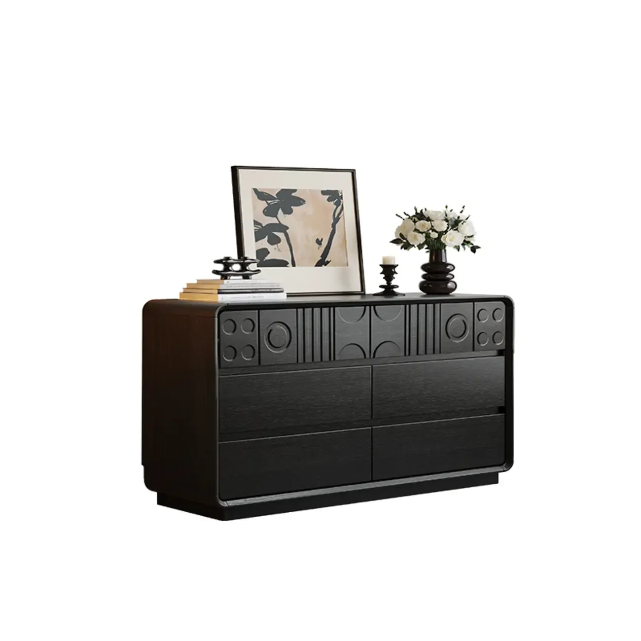 Simplistic Horizontal/Vertical Raw Wood Console Dresser/Semainier/Bachelor Chest with 6 Drawers/9 Drawers/8 Drawers Image - 6