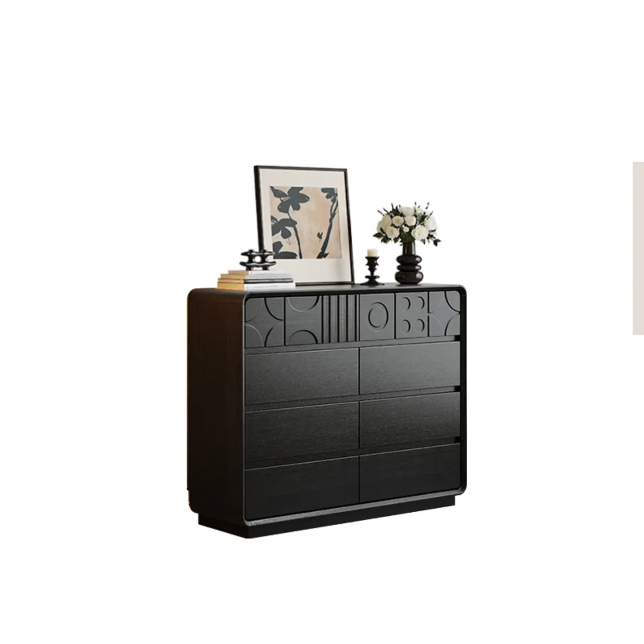 Simplistic Horizontal/Vertical Raw Wood Console Dresser/Semainier/Bachelor Chest with 6 Drawers/9 Drawers/8 Drawers Image - 8 | homeyfad