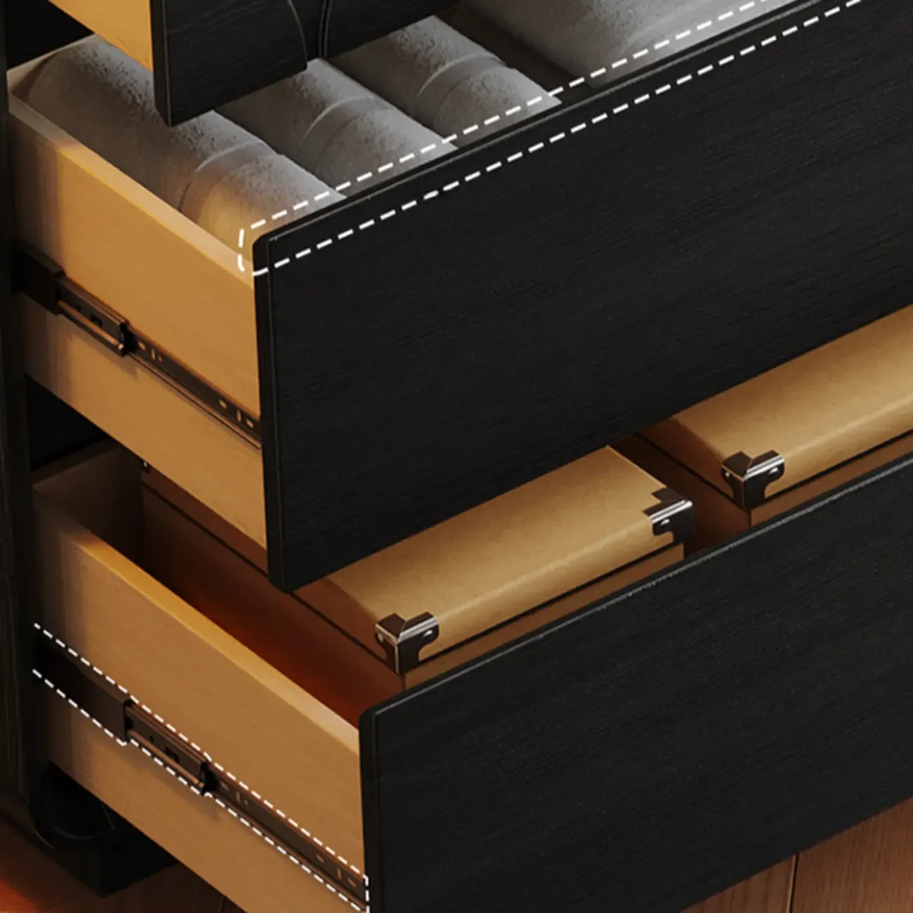 Simplistic Horizontal/Vertical Raw Wood Console Dresser/Semainier/Bachelor Chest with 6 Drawers/9 Drawers/8 Drawers Image - 12