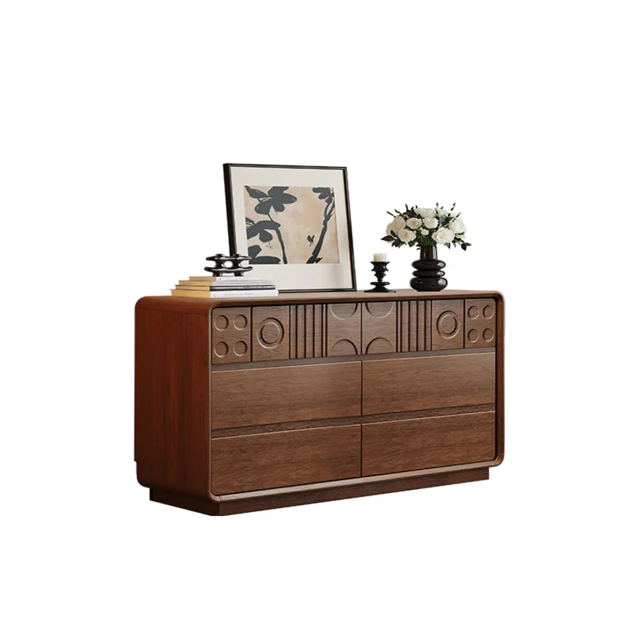 Simplistic Horizontal/Vertical Raw Wood Console Dresser/Semainier/Bachelor Chest with 6 Drawers/9 Drawers/8 Drawers Image - 15 | homeyfad