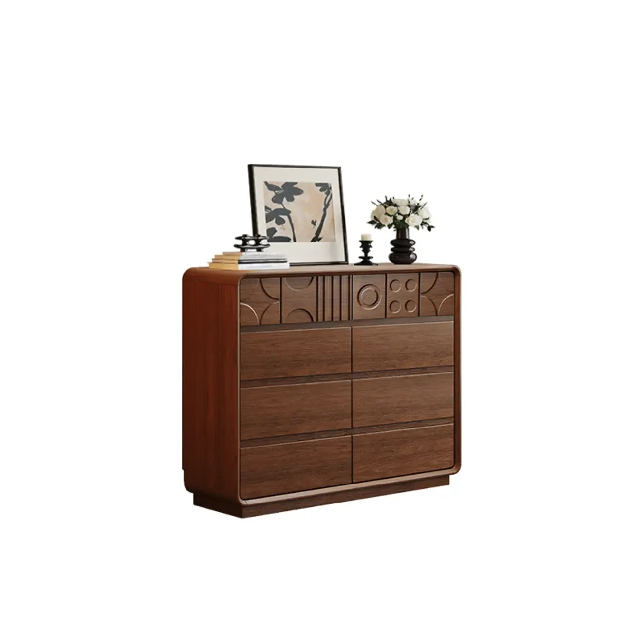 Simplistic Horizontal/Vertical Raw Wood Console Dresser/Semainier/Bachelor Chest with 6 Drawers/9 Drawers/8 Drawers Image - 16
