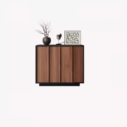 Modern Wood Buffet with Alterable Shelves Image - 2
