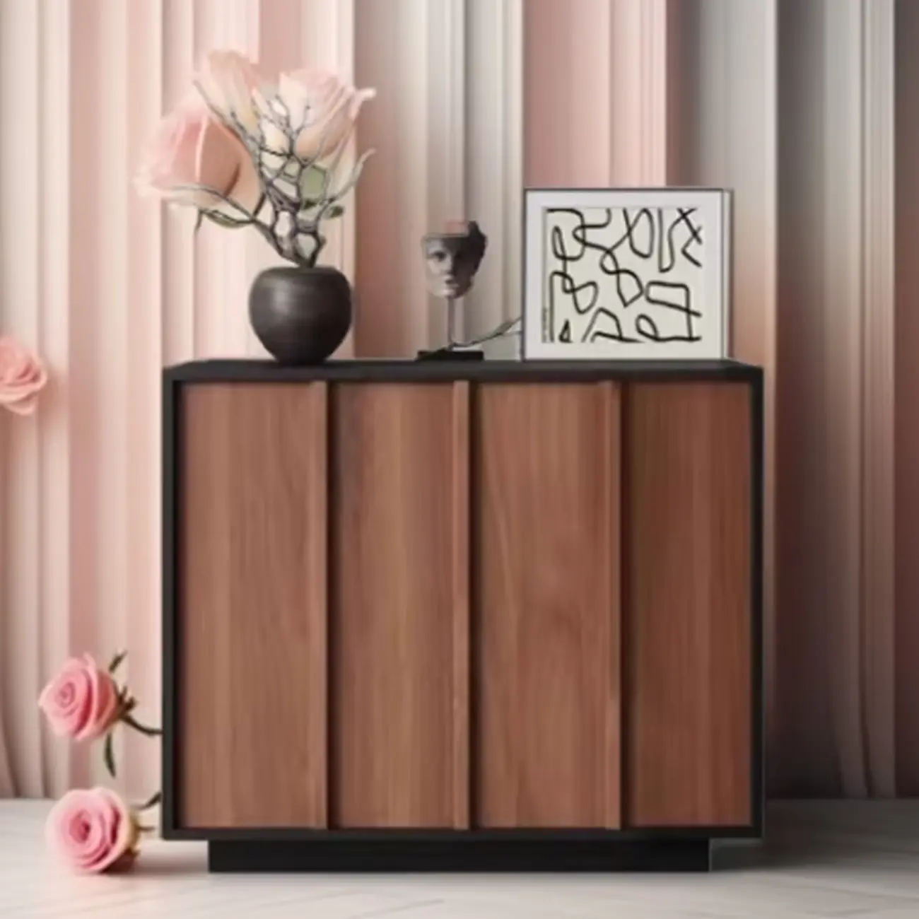 Modern Wood Buffet with Alterable Shelves Image - 4 | homeyfad