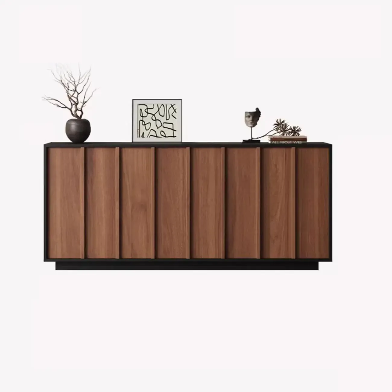 Modern Wood Buffet with Alterable Shelves Image - 7