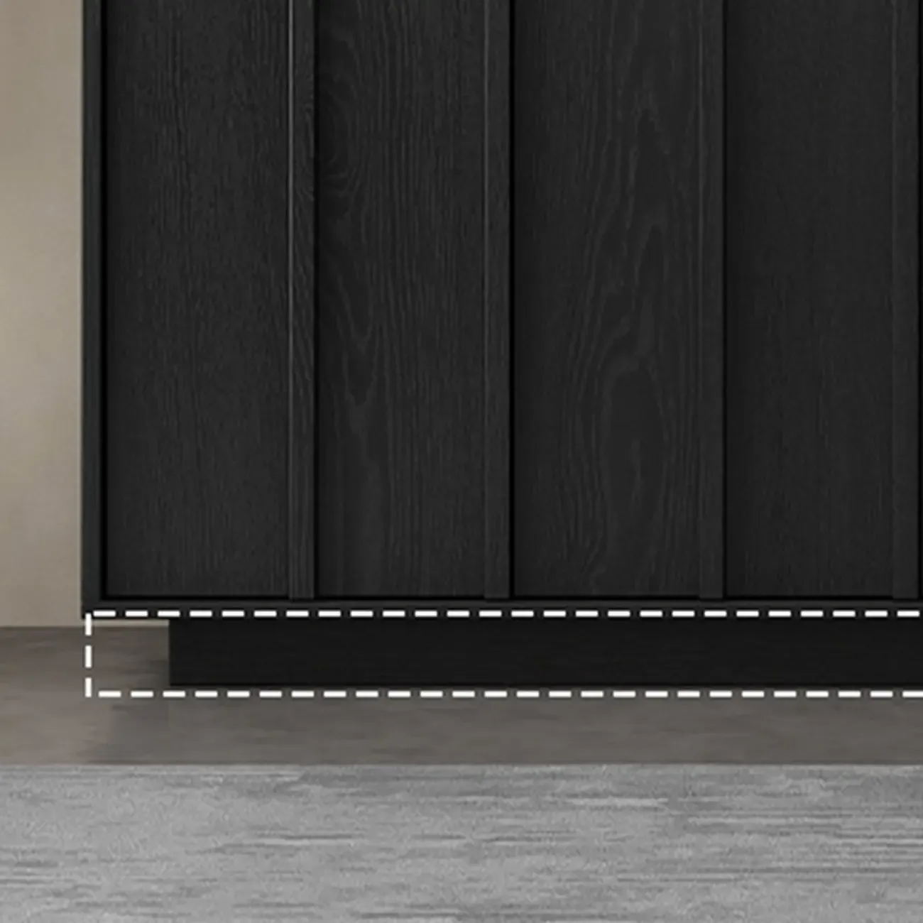 Modern Wood Buffet with Alterable Shelves Image - 8