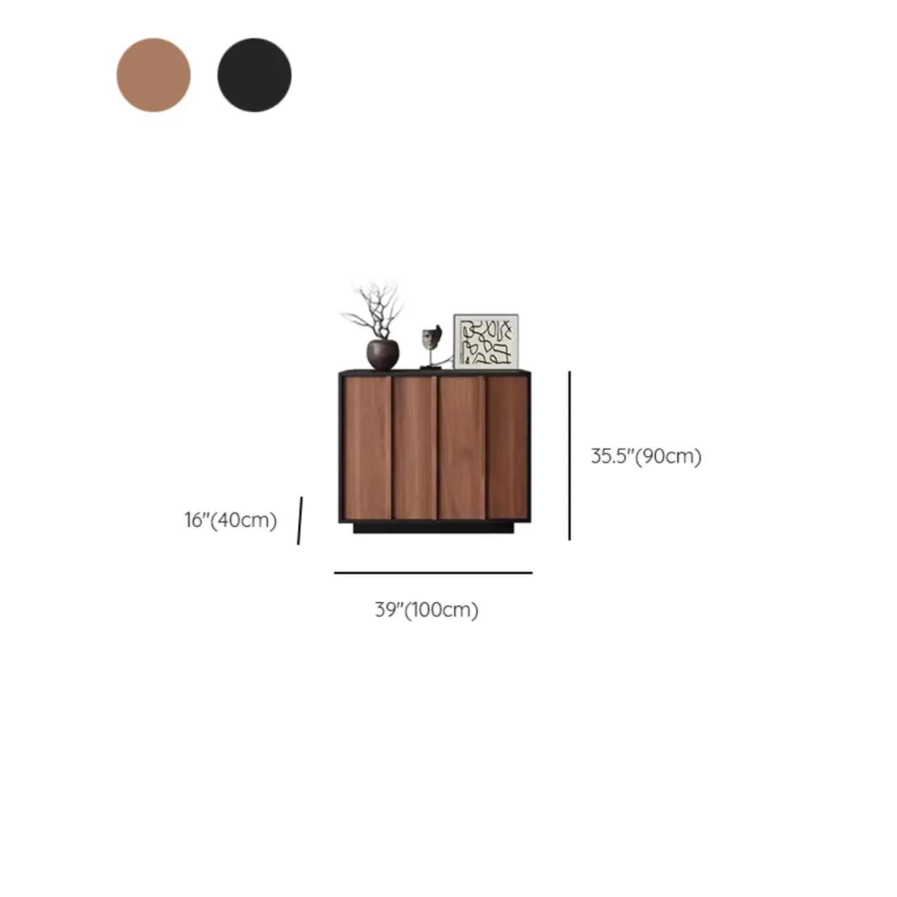 Modern Wood Buffet with Alterable Shelf and Drawers Image - 27