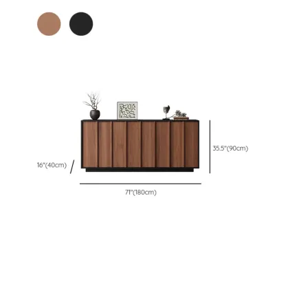 Modern Wood Buffet with Alterable Shelf and Drawers Image - 31