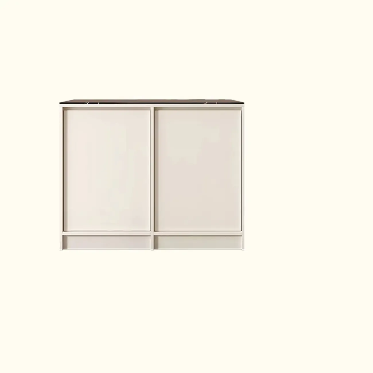 Modern Wood Buffet with Alterable Shelf and Doors Image - 2