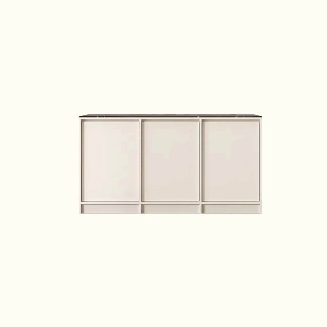 Modern Wood Buffet with Alterable Shelf and Doors Image - 3