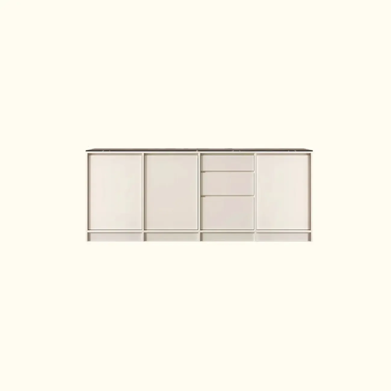 Modern Wood Buffet with Alterable Shelf and Doors Image - 7